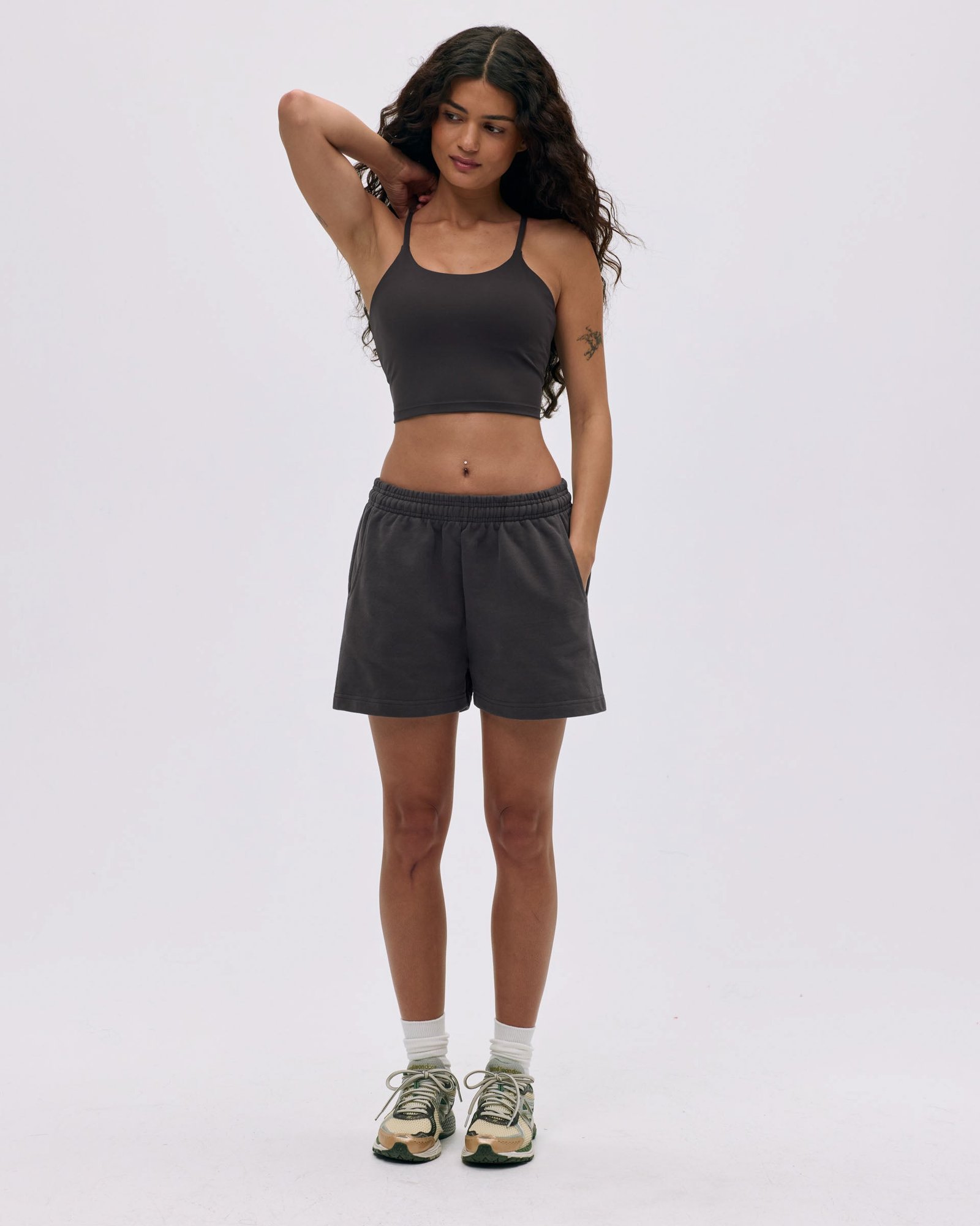 Branded Sweat Shorts - Coffee Bean - Image 5
