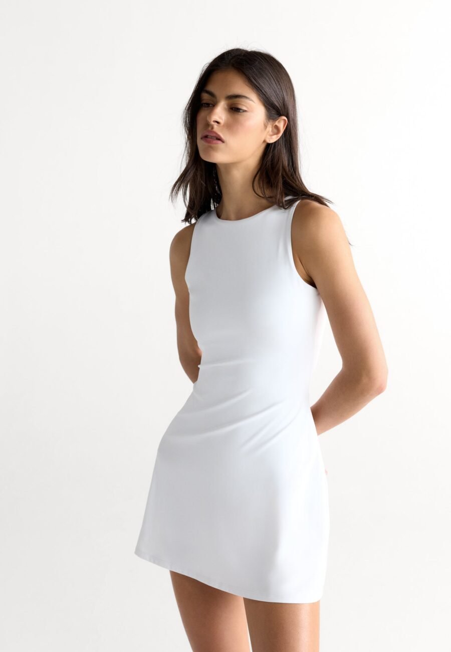Ultimate Scoop Back Dress - White