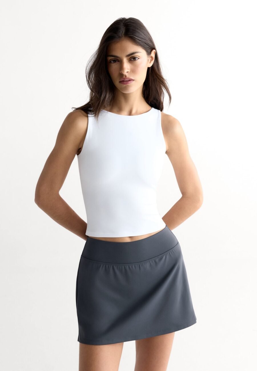 Ultimate Scoop Back Tank - White