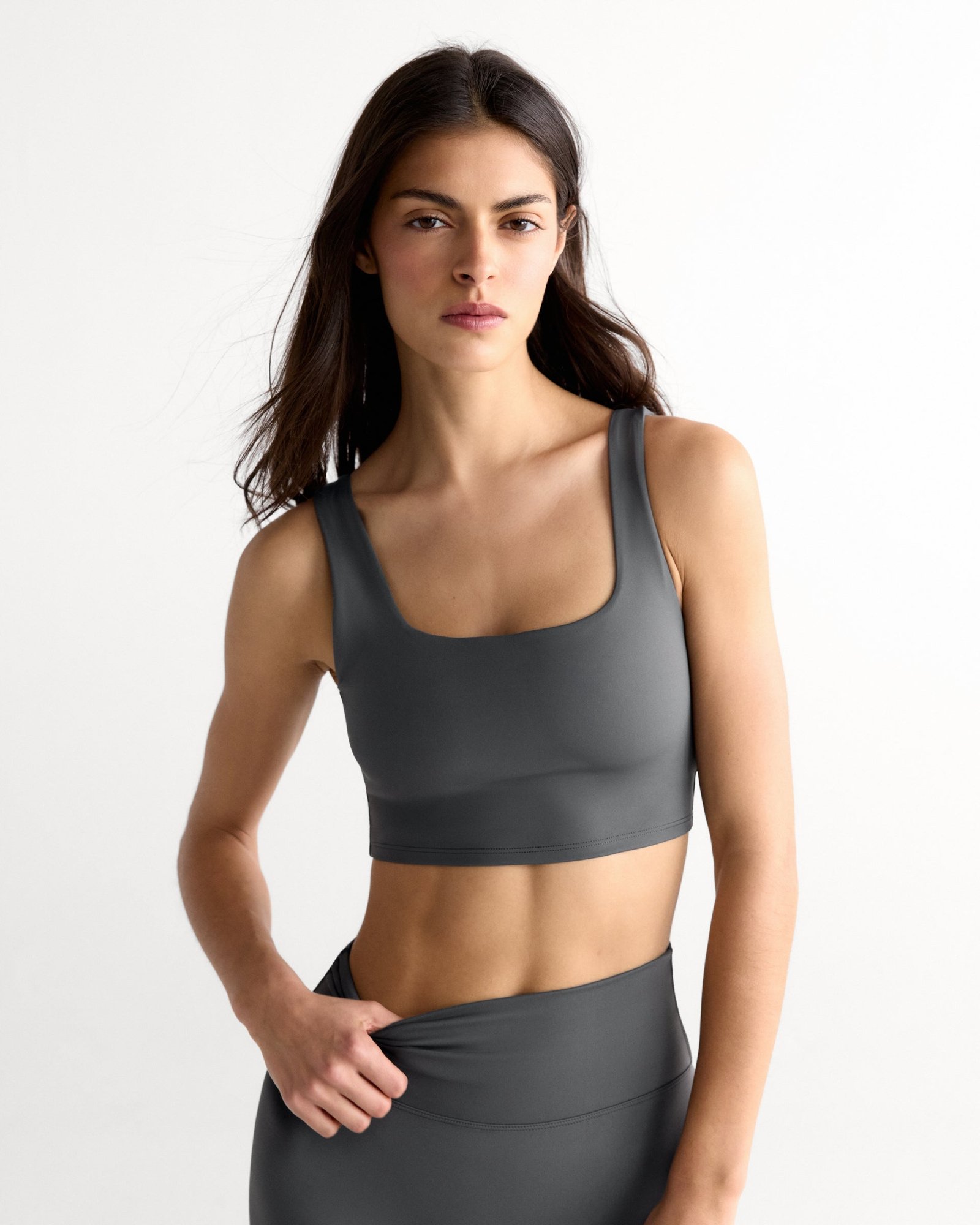 Ultimate Square Neck Bra - Graphite Grey - Image 2