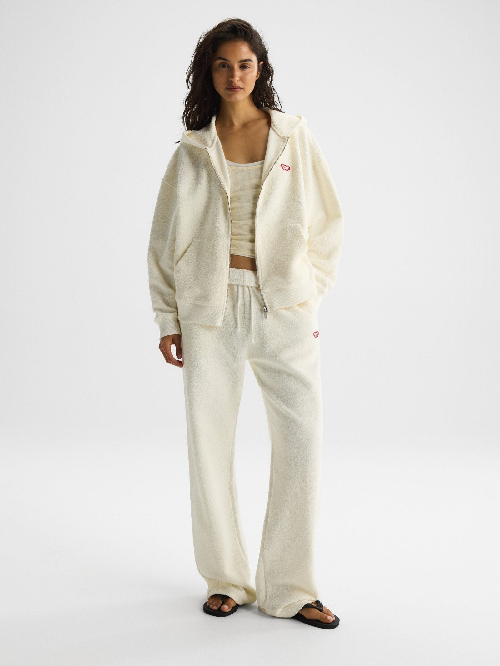 AS Reverse Loopback Straight Leg Sweatpants - Marshmallow White - Image 4