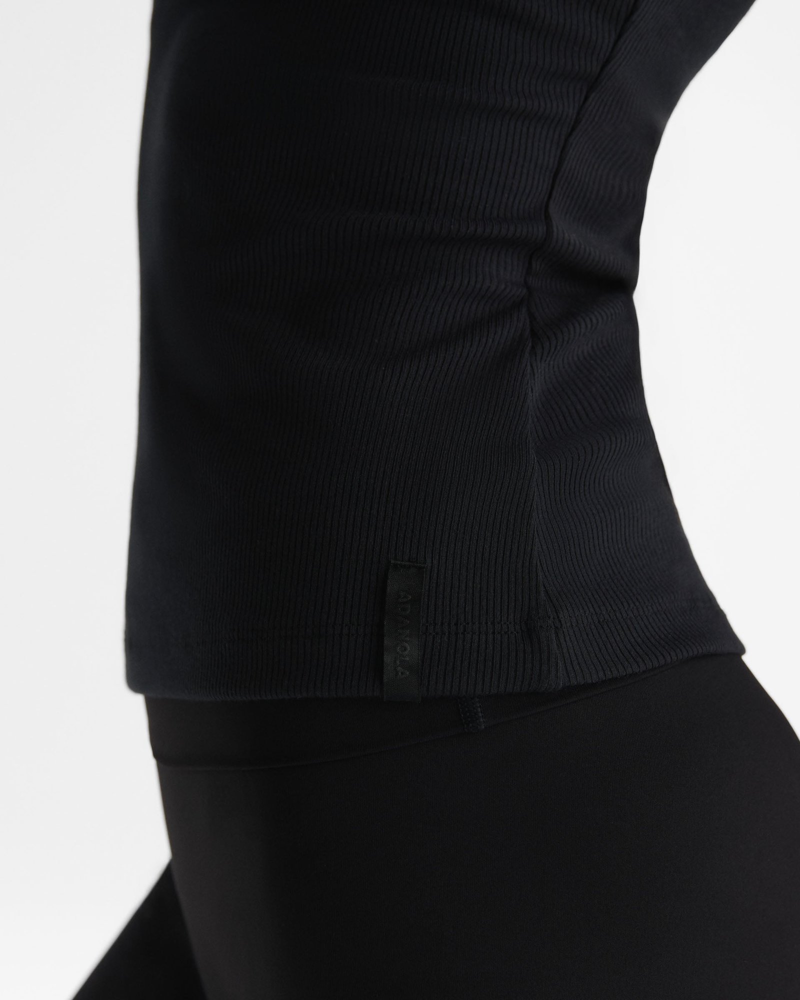 Modal Soft Rib Square Neck Cami Top - Black - Image 4