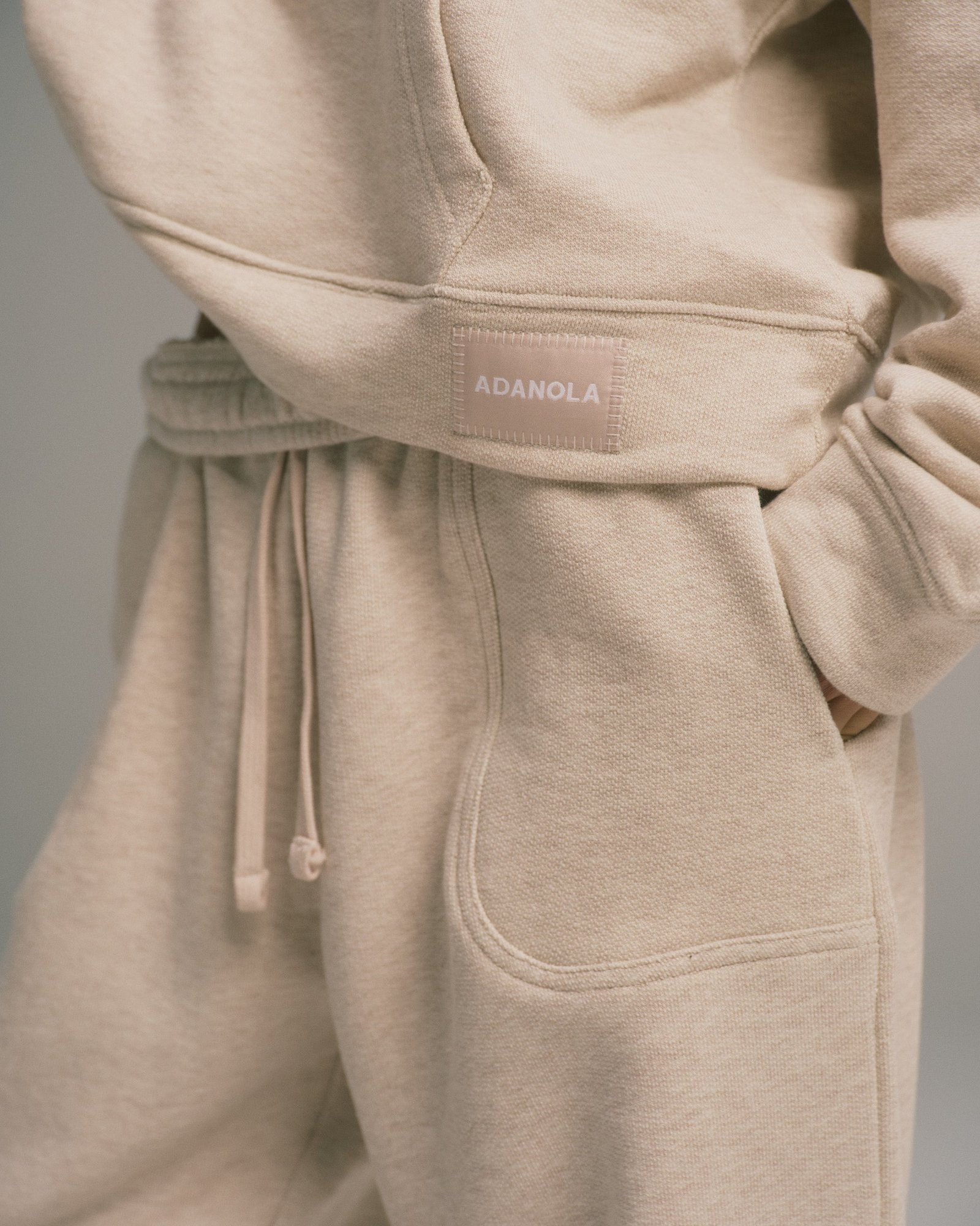 Loopback Straight Leg Sweatpants - Oatmeal Melange - Image 3
