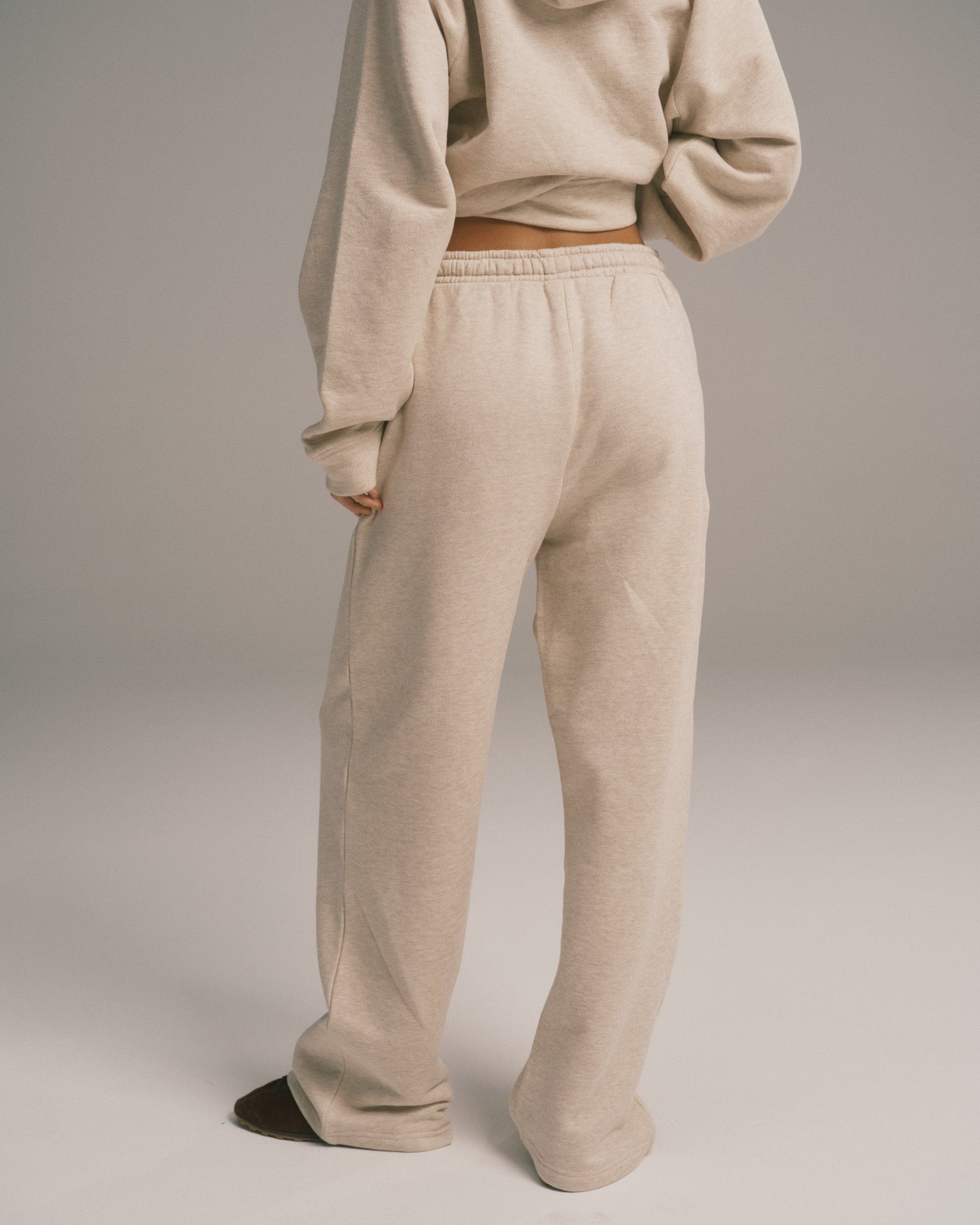 Loopback Straight Leg Sweatpants - Oatmeal Melange - Image 2