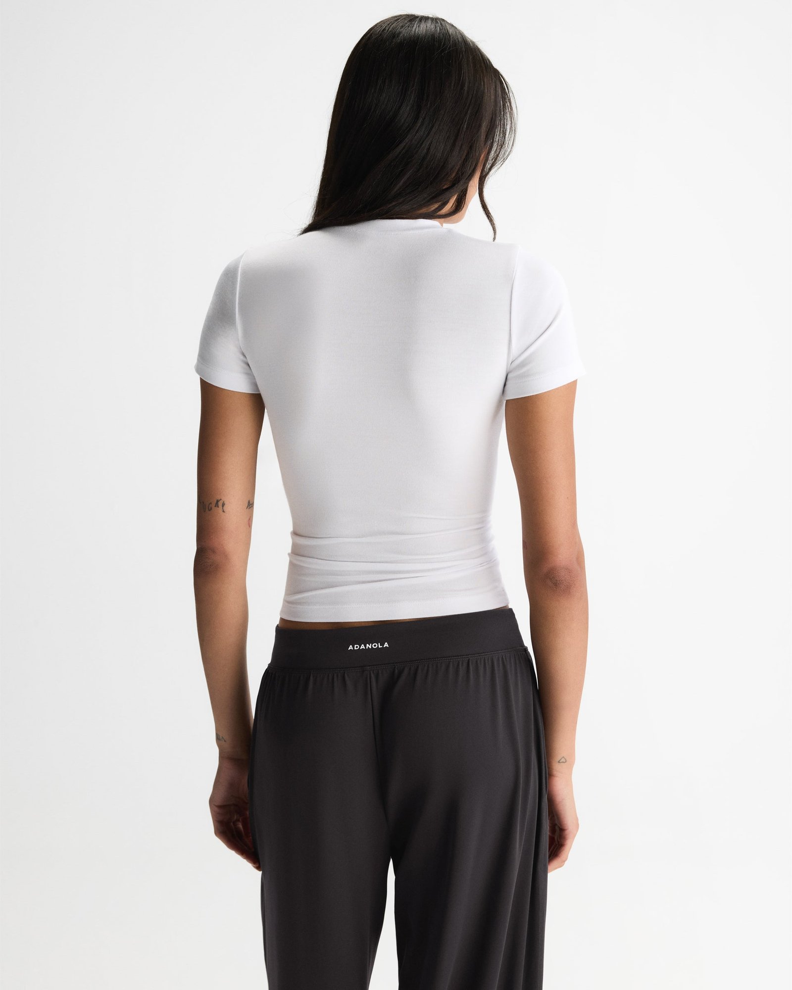 Modal Soft Short Sleeve Top - White - Image 3