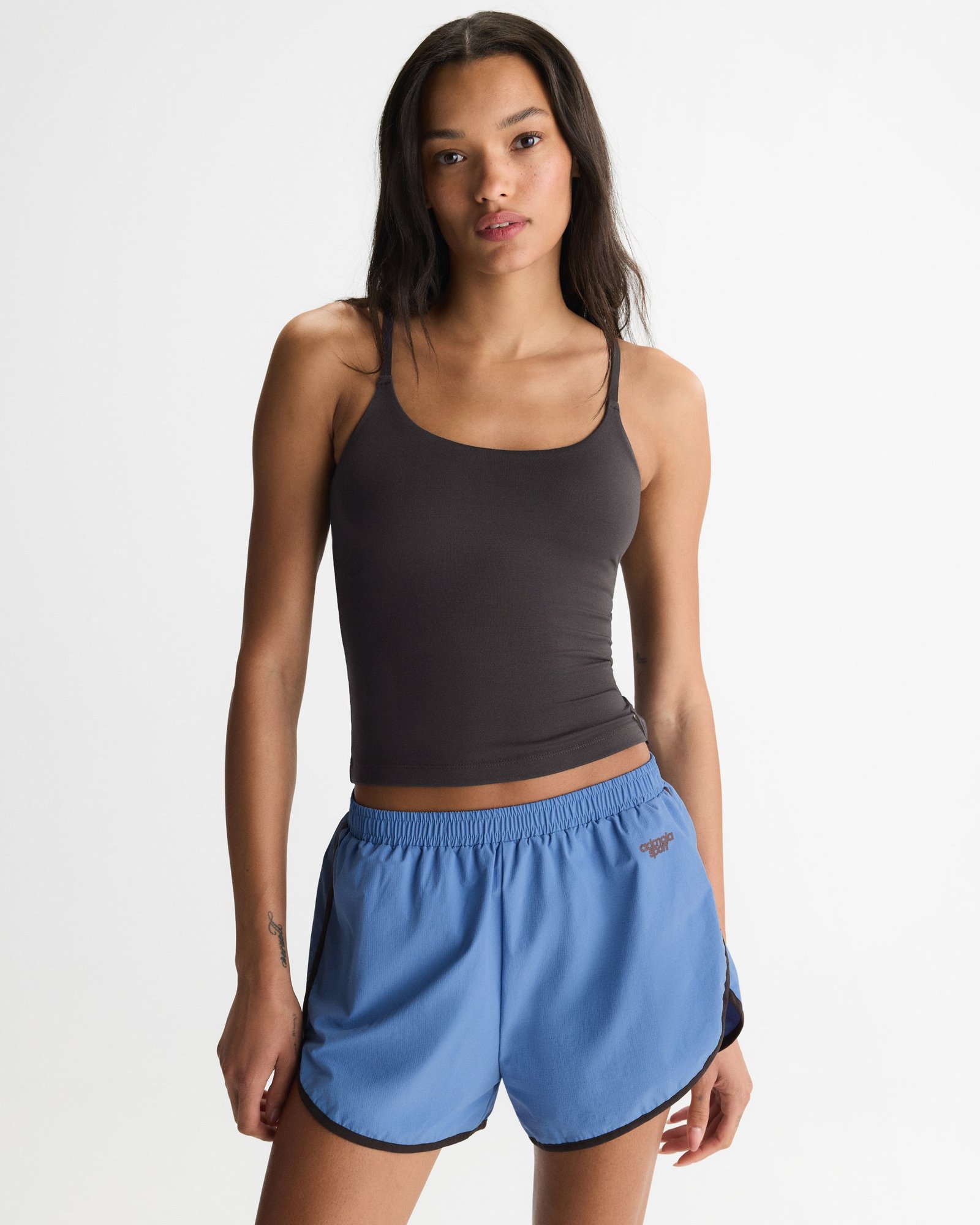 Modal Soft Skinny Strap Cami Top - Coffee Bean - Image 5