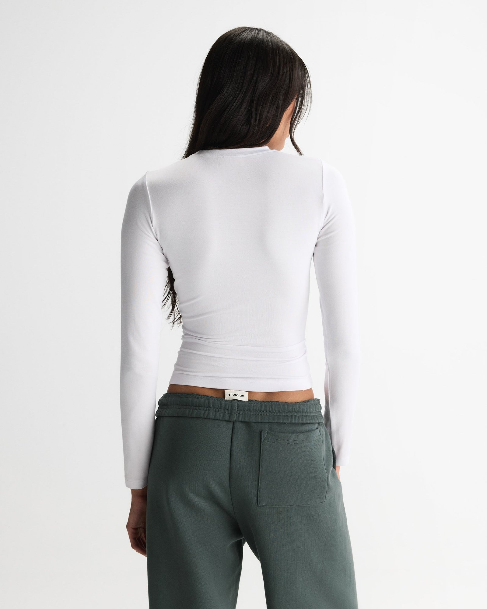 Modal Soft Long Sleeve Top - White - Image 2